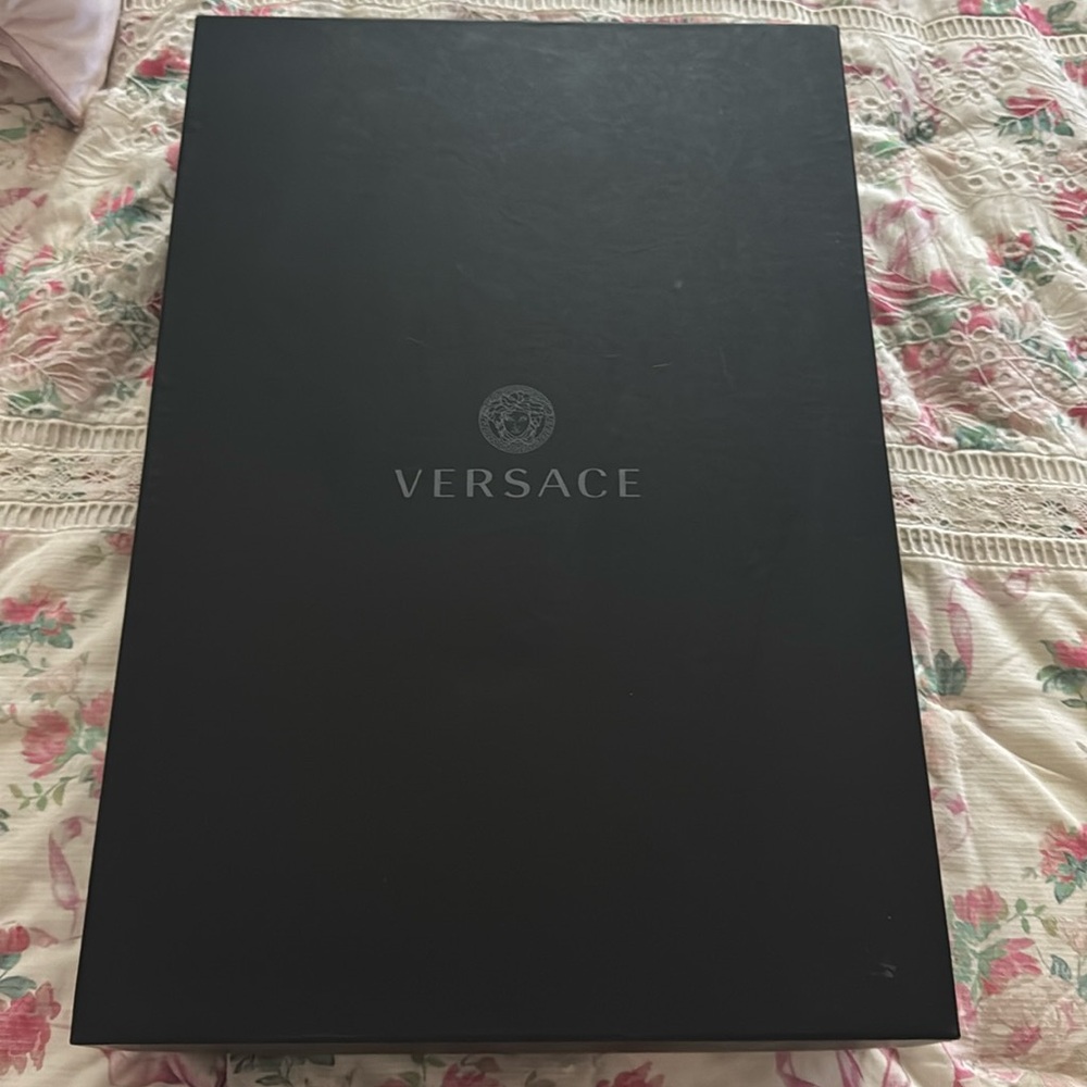 Versace unisex black robe